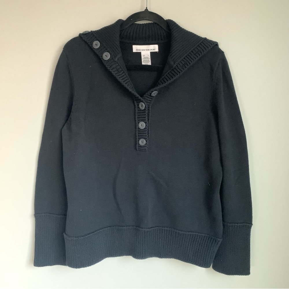 Jones New York Oversized Collared Pullover Sweater